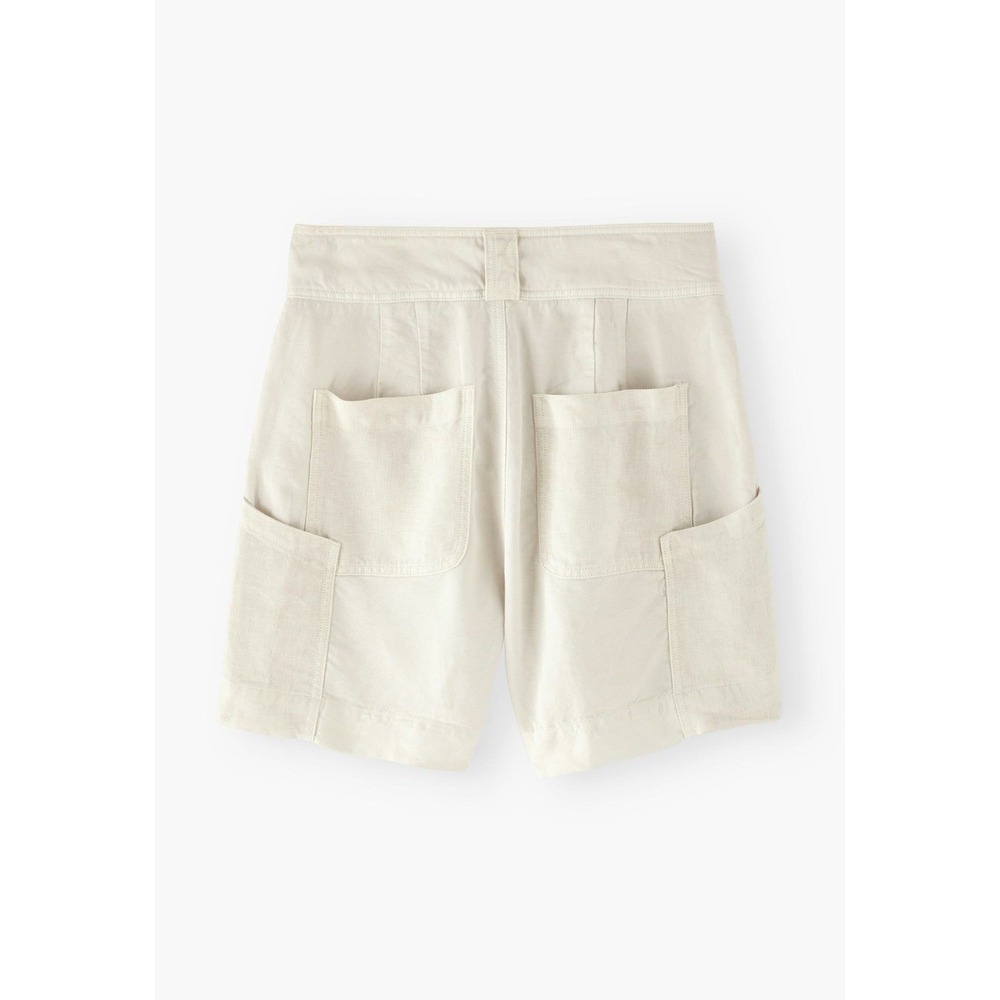 Wrap London Shorts Contrast-fabric shorts TENCEL™ lyocell & linen - Picture 3 of 13